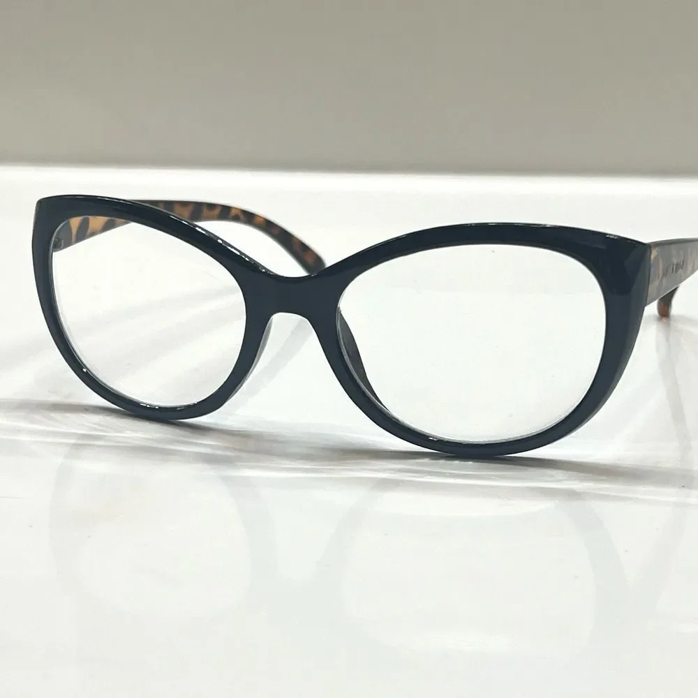 Betsy Johnson Eyeglasses Frame Womens 55-15-130 Plastic Full Rim Black/Brown